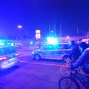 police car, bicycle, Critical Mass